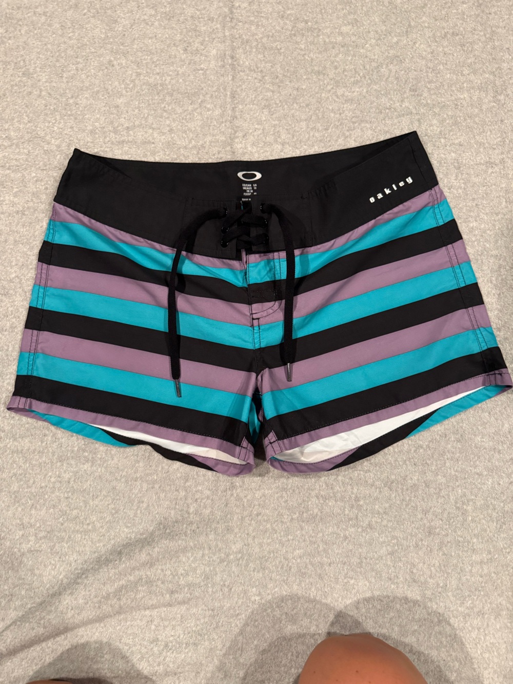 Oakley Swim Shorts with Teal Accent